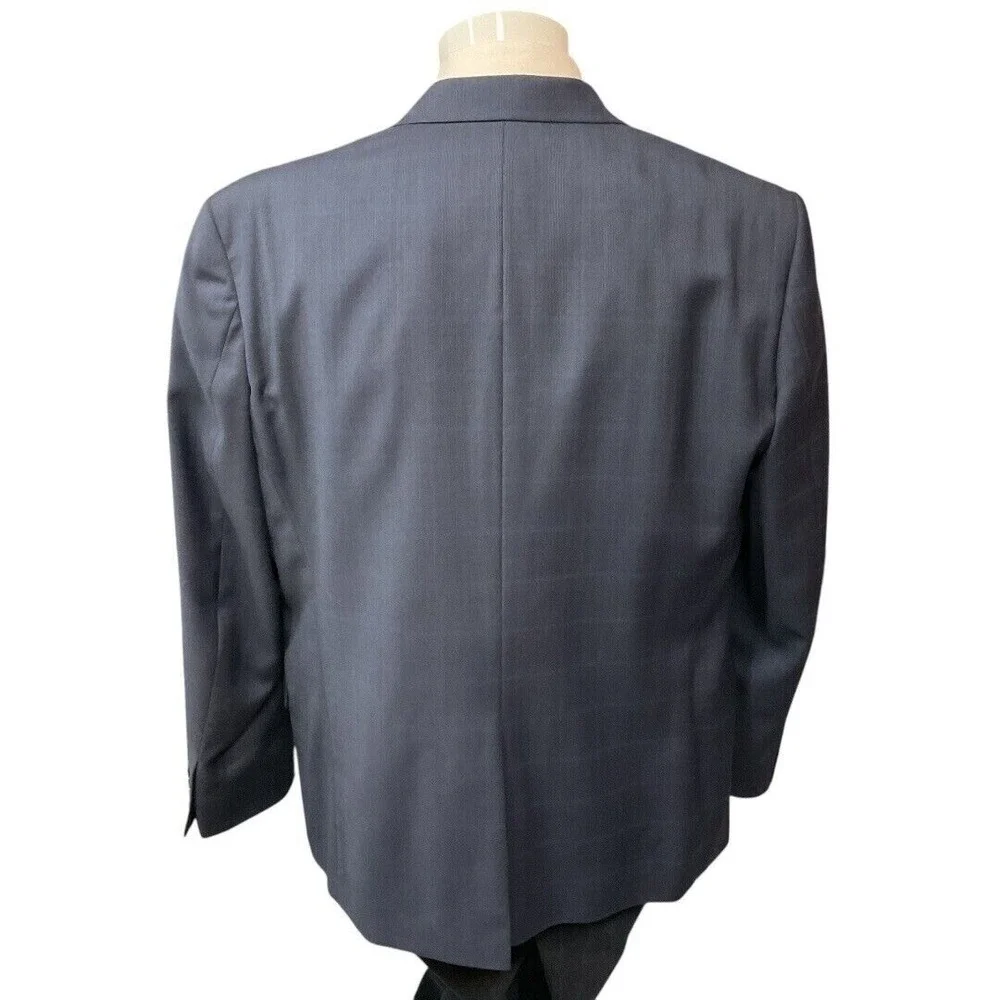 Lauren Ralph Lauren Plaid Sport Coat Blazer Jacket Size 44R Blue‎ Career Formal